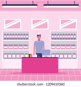 Supermarket cash register