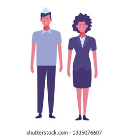 supermarket cashier and manager cartoon