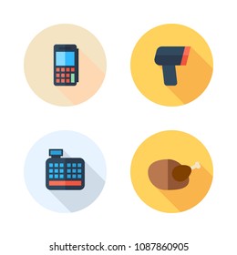supermarket color icon.set