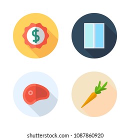 supermarket color icon.set