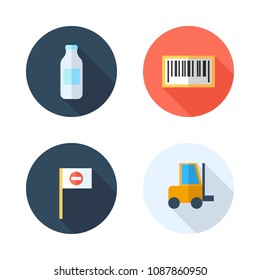 supermarket color icon.set