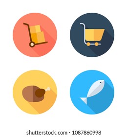 supermarket color icon.set