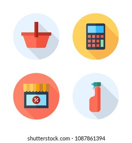 supermarket color icon.set