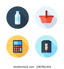 supermarket color icon.set