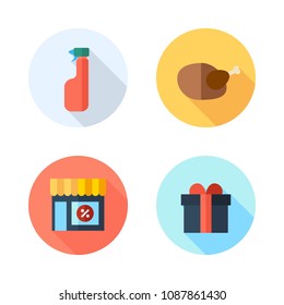 supermarket color icon.set