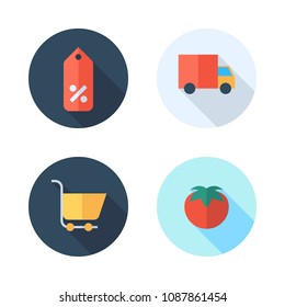 supermarket color icon.set