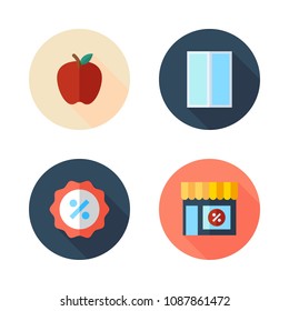 supermarket color icon.set