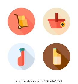 supermarket color icon.set