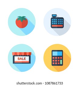 supermarket color icon.set