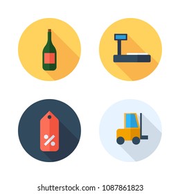 supermarket color icon.set