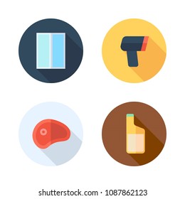 supermarket color icon.set