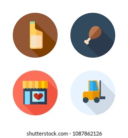 supermarket color icon.set