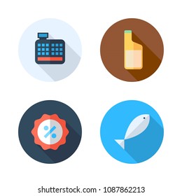 supermarket color icon.set