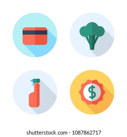 supermarket color icon.set