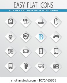 Supermarket electronic vector icons for user interface design