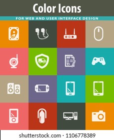 Supermarket electronic vector icons for user interface design