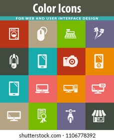 Supermarket electronic vector icons for user interface design