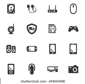 Supermarket electronic vector icons for user interface design