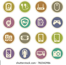 Supermarket electronic vector icons for user interface design