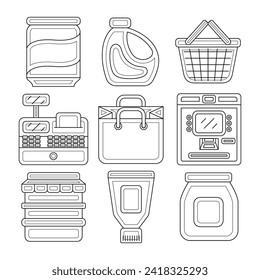 supermarket element with vector illustration