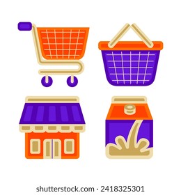 supermarket element with vector illustration