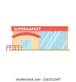 Supermarket Exteriors City Building Vector Illustration Stock Vector ...