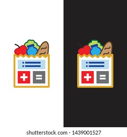 Supermarket Foods Colorful icons online