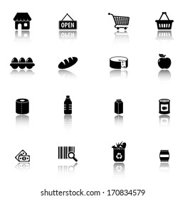 Supermarket, Groceries icons