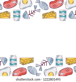 supermarket grocery products cartoon