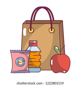 supermarket grocery products cartoon