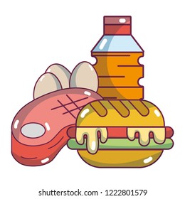 supermarket grocery products cartoon