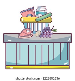 supermarket grocery products cartoon