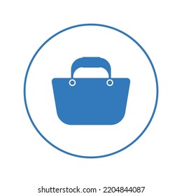 Supermarket grocery shopping purse icon | Circle version icon |