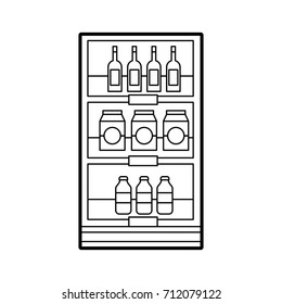 supermarket grocery and store drinks bottles and boxes