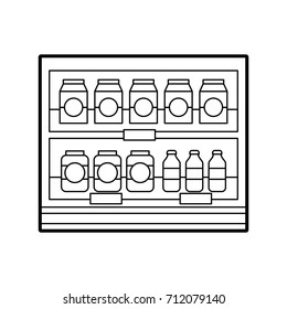 supermarket grocery and store drinks bottles and boxes