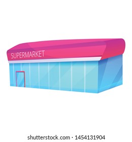Supermarket icon. Cartoon of supermarket vector icon for web design isolated on white background