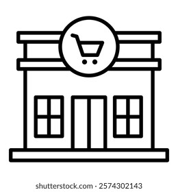 Supermarket Icon Element For Design