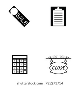 supermarket icon set