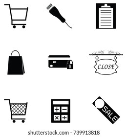 supermarket icon set
