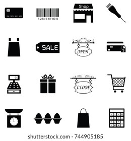 supermarket icon set