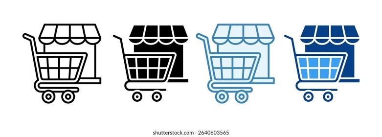 Supermarket Icon Set Multiple Style Collection