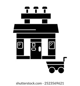 Supermarkt-Symbol, Vektor auf weißem Hintergrund