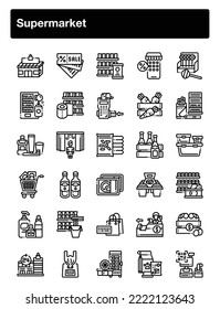 Supermarket Illustration Pack for Web Design, Poster, Brochure, Printing, Advertisement, etc.
