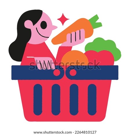 Supermarket illustration for website, application, printing, document, poster design, etc.