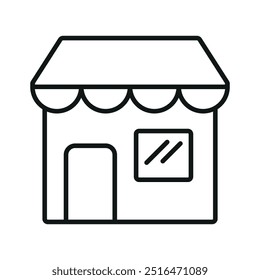 Icono de línea de supermercado editable stroke retailers objeto de Vector