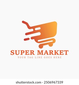 Supermarkt-Logo-Design, Vektordesign 