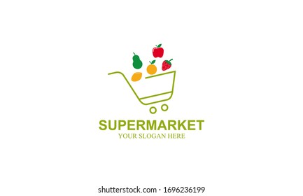 Design-Vektorillustration für das Logo des Supermarkts