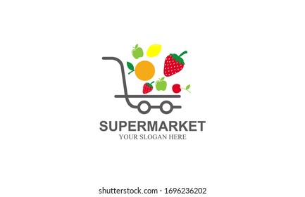 Vector de diseño de plantillas de logotipo de supermercado