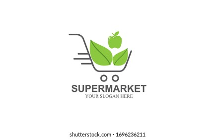 Green Shop Logo Design Green Market Stock Vector (Royalty Free ...