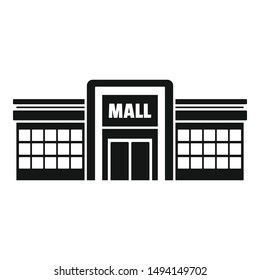 Supermarket mall icon. Simple illustration of supermarket mall vector icon for web design isolated on white background